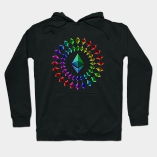 Ethereum – Circle Big Logo – Rainbow Hoodie